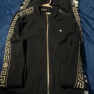 Versace matching  black and gold track suit
